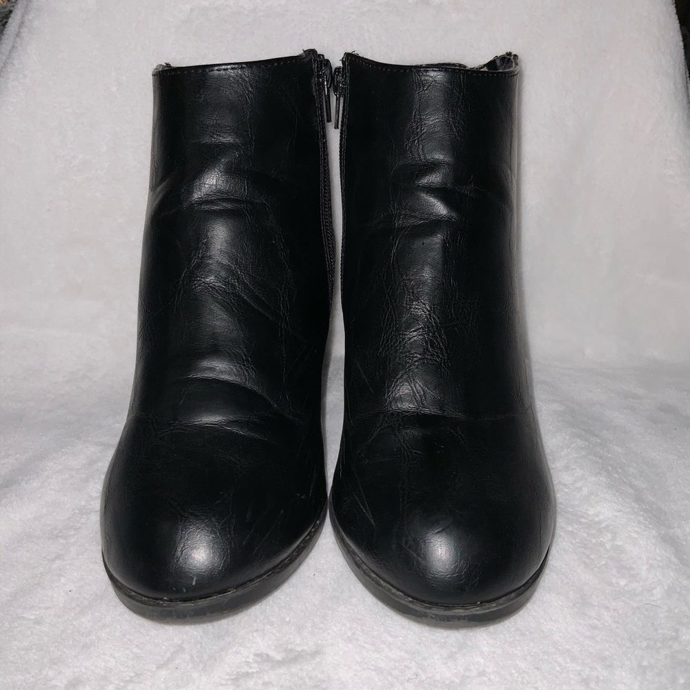 Scottie Black Ankle Booties | Side Zip | Block Heel | Classic Fall /Winter Boots